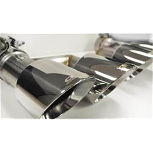 Corsa Exhaust Angle Cut Dual Clamp-On Polished Exhaust Tip, Polished 14333 - main